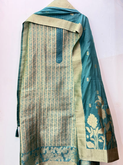 Banarsi Silk Suit With Beautiful Dupatta