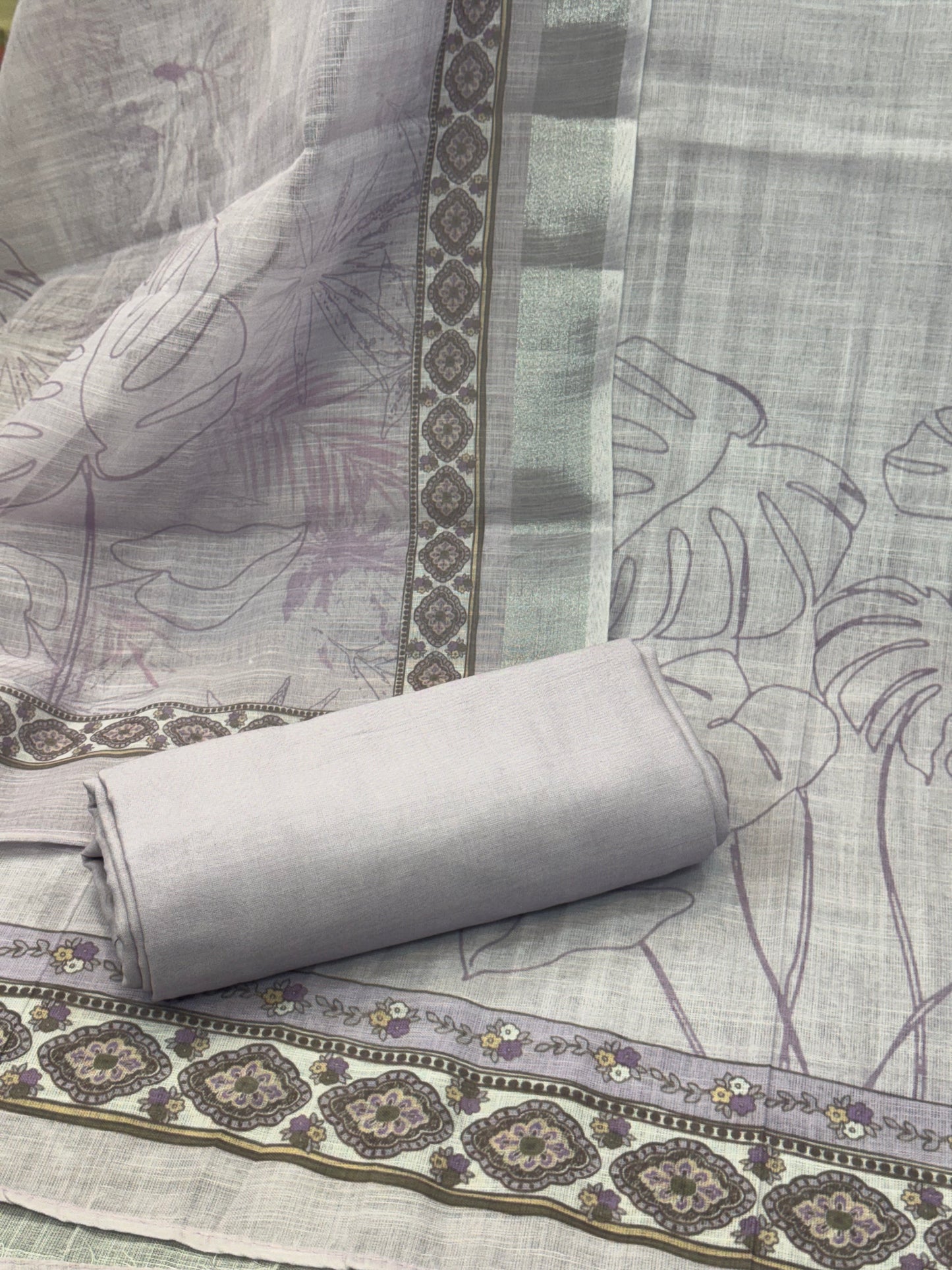 Hand Embroidered Linen Suit
