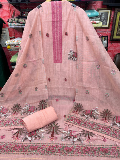 Beautiful Jamdani Suit with Elephant Motifs