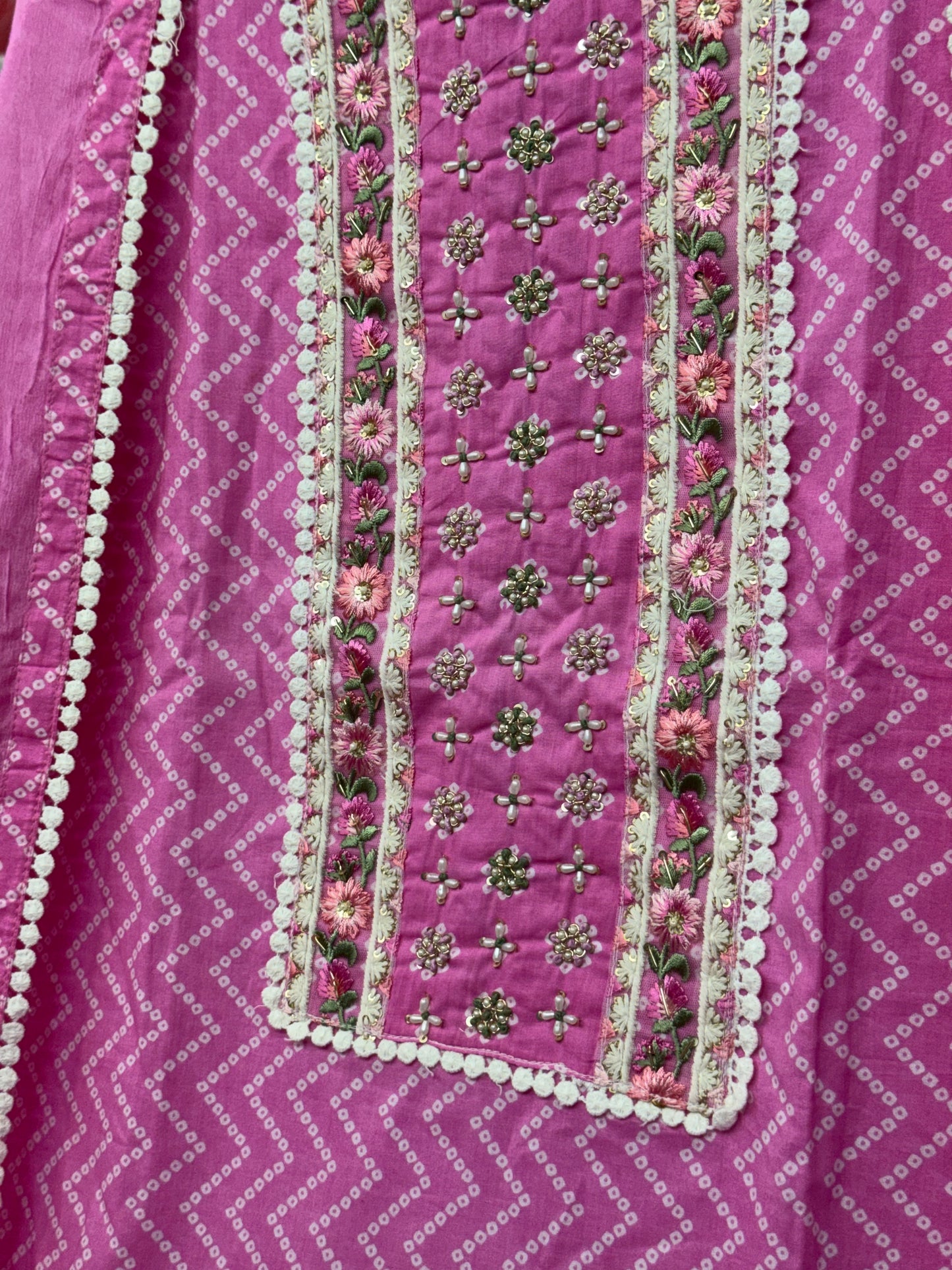 Beautiful Hand Embroidered Cotton Suit
