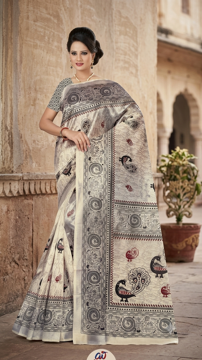 Cotton Silk Printed Saree