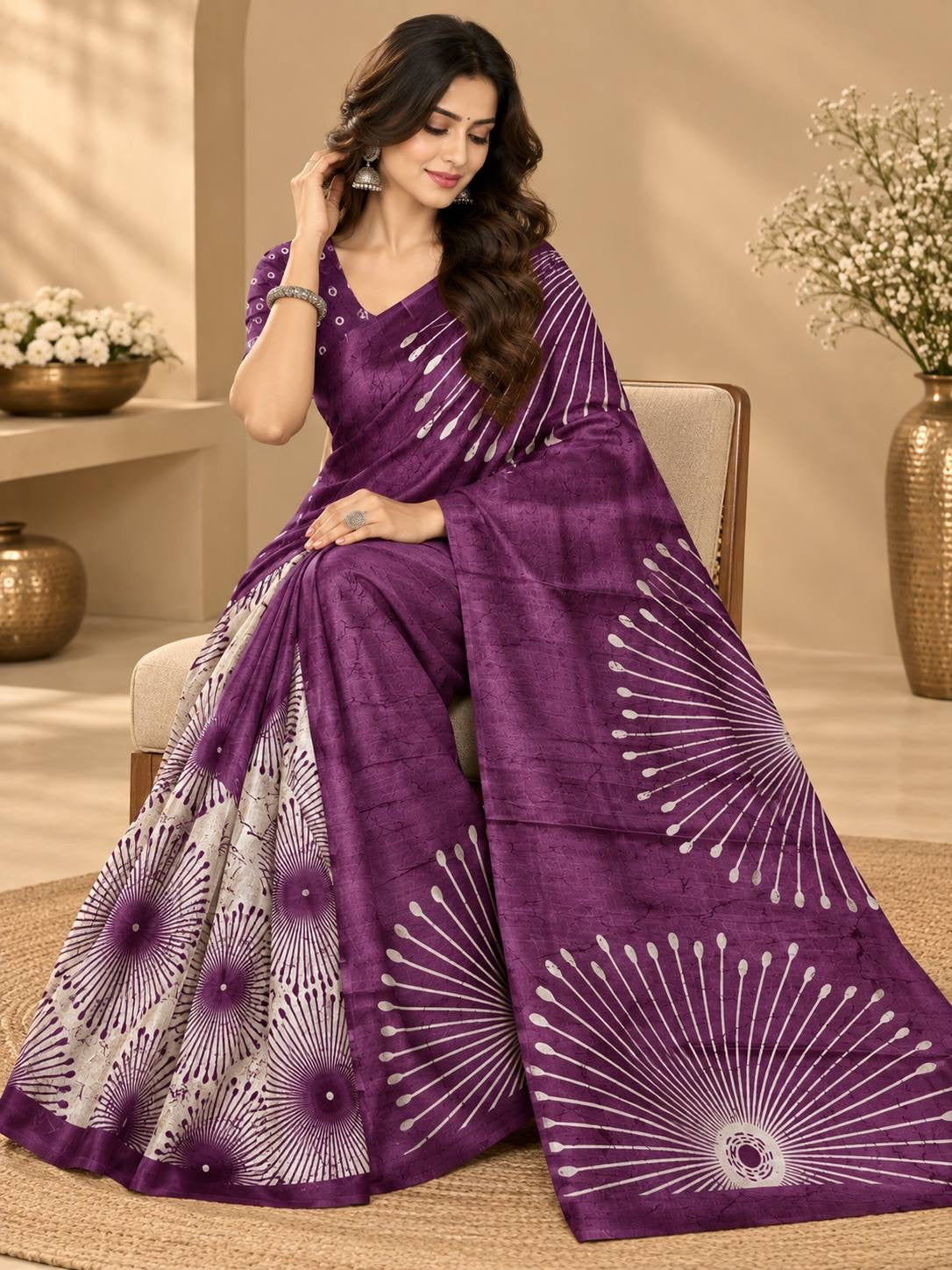 Cotton Silk Printed Saree