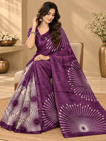 Cotton Silk Printed Saree