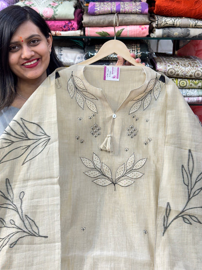 Beige Hand Crafter Mul Suit