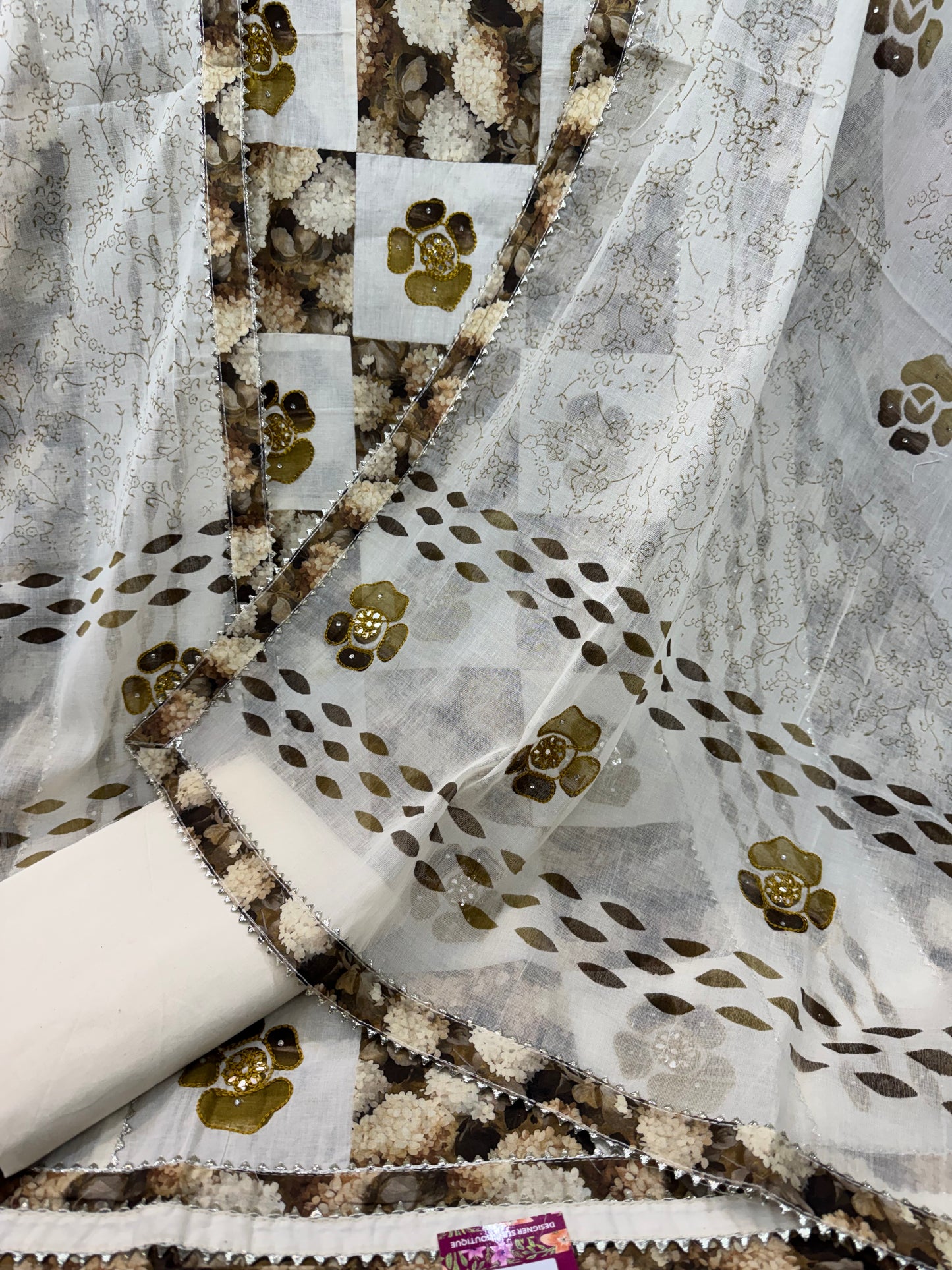 Pure Cotton Suit with Applique work
