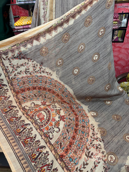 Madhubani Maheshwari Silk Siit