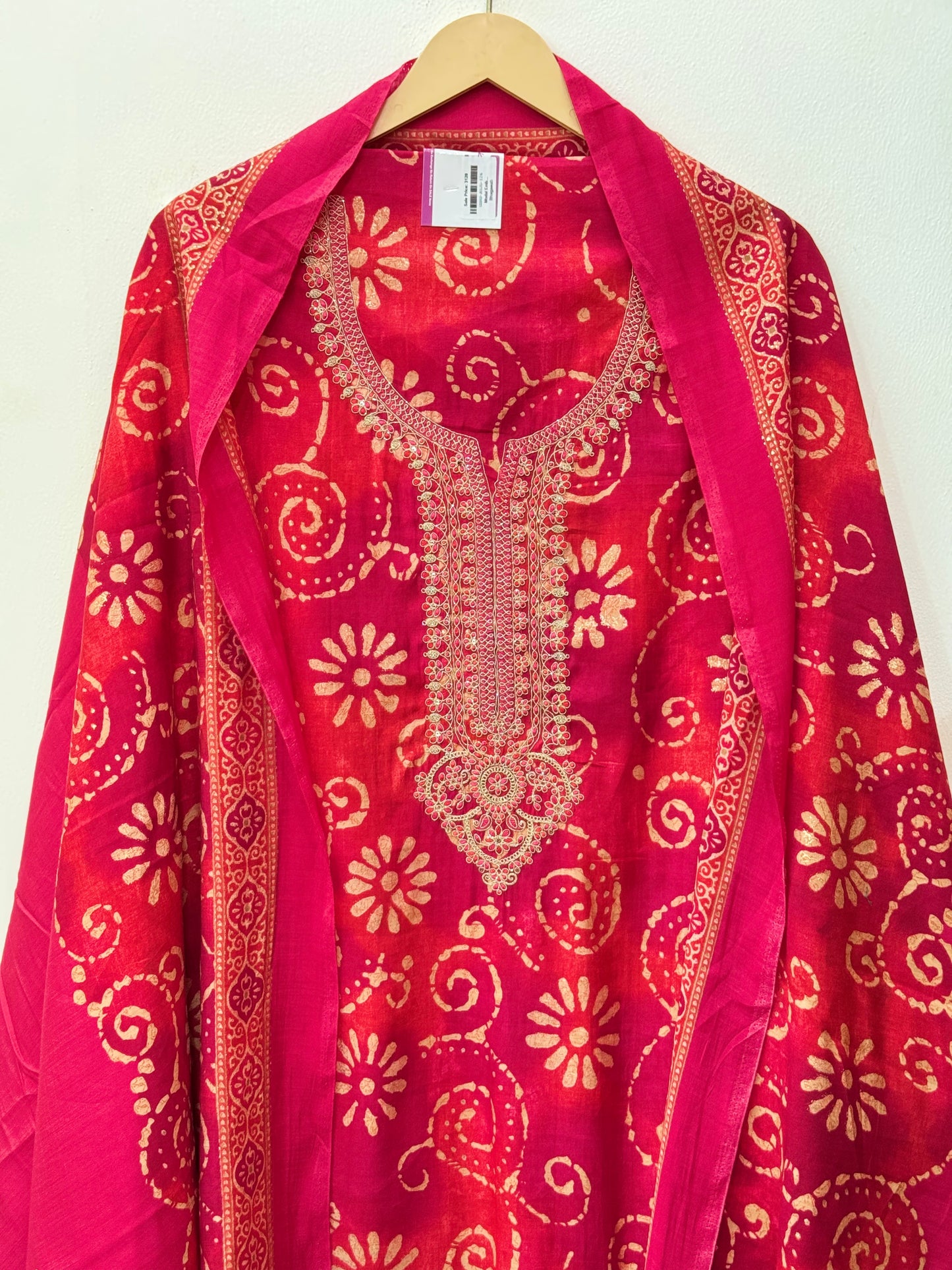 Karvachauth Special Red Pink Modal Silk Suit