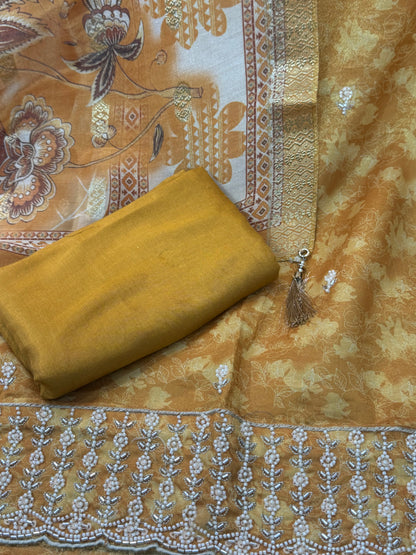Hand Embroidered Shimmer Silk
