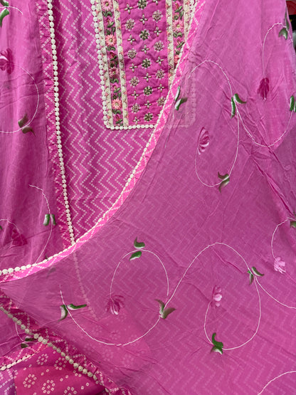 Beautiful Hand Embroidered Cotton Suit
