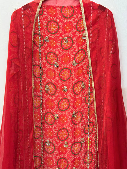 Printed & Embroidered Georgette Suit