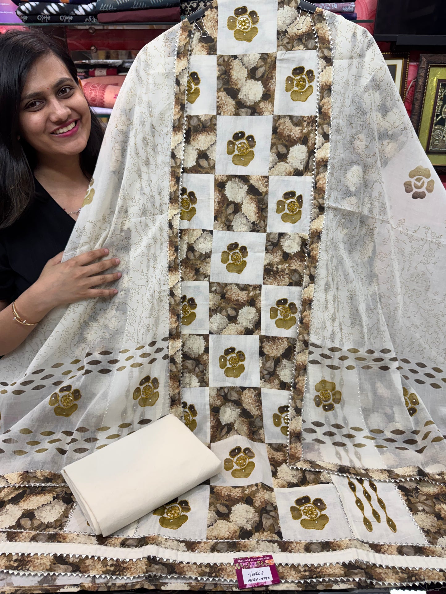 Pure Cotton Suit with Applique work