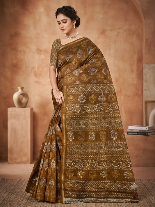 Cotton Silk Printed Saree