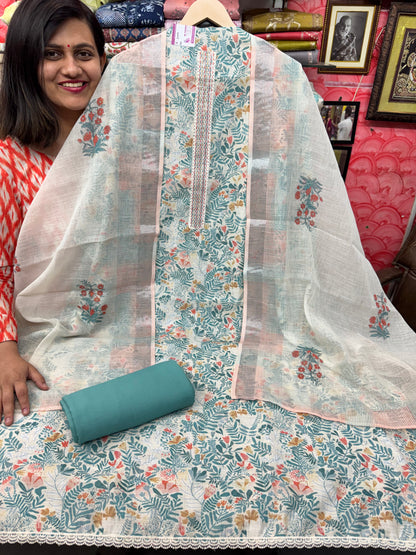 Printed Soft Linen Suit