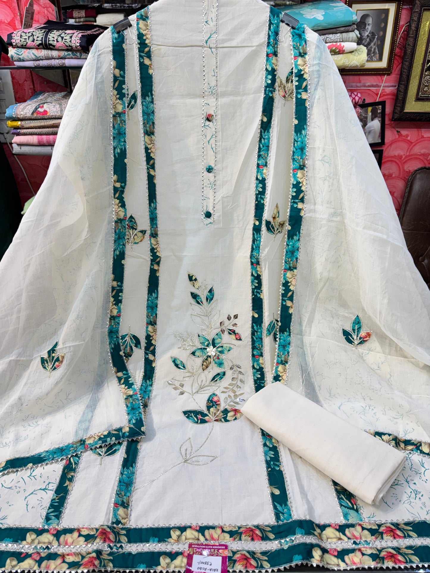 Pure Cotton Suit with Applique work