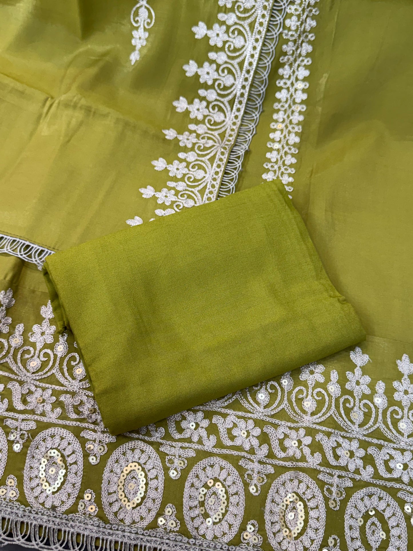 Designer Shimmer Silk Suit