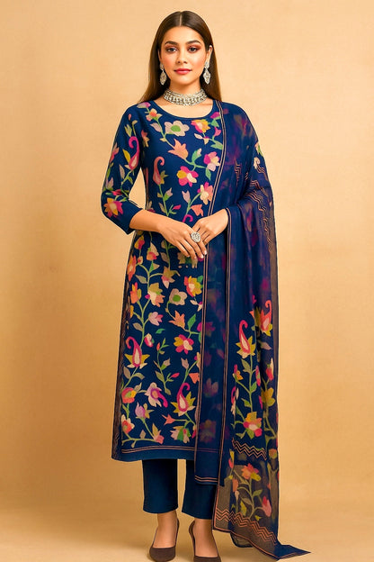 Party Wear Classy Burberry Suit (Unstitched)