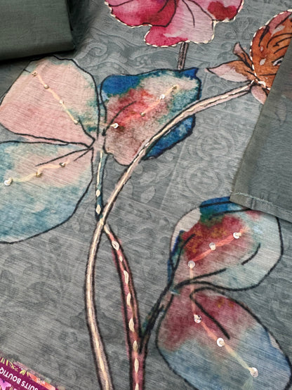 Designer Cotton Silk Suit
