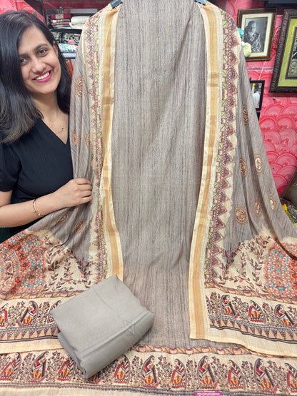 Madhubani Maheshwari Silk Siit