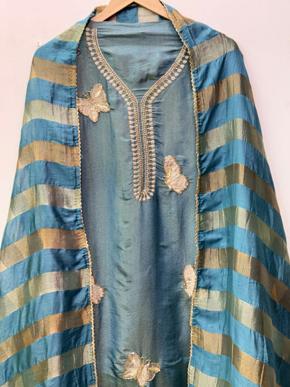 Butterfly Embroidered Soft Crush Suit