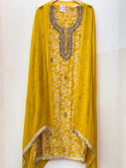 Printed & Embroidered Georgette Suit