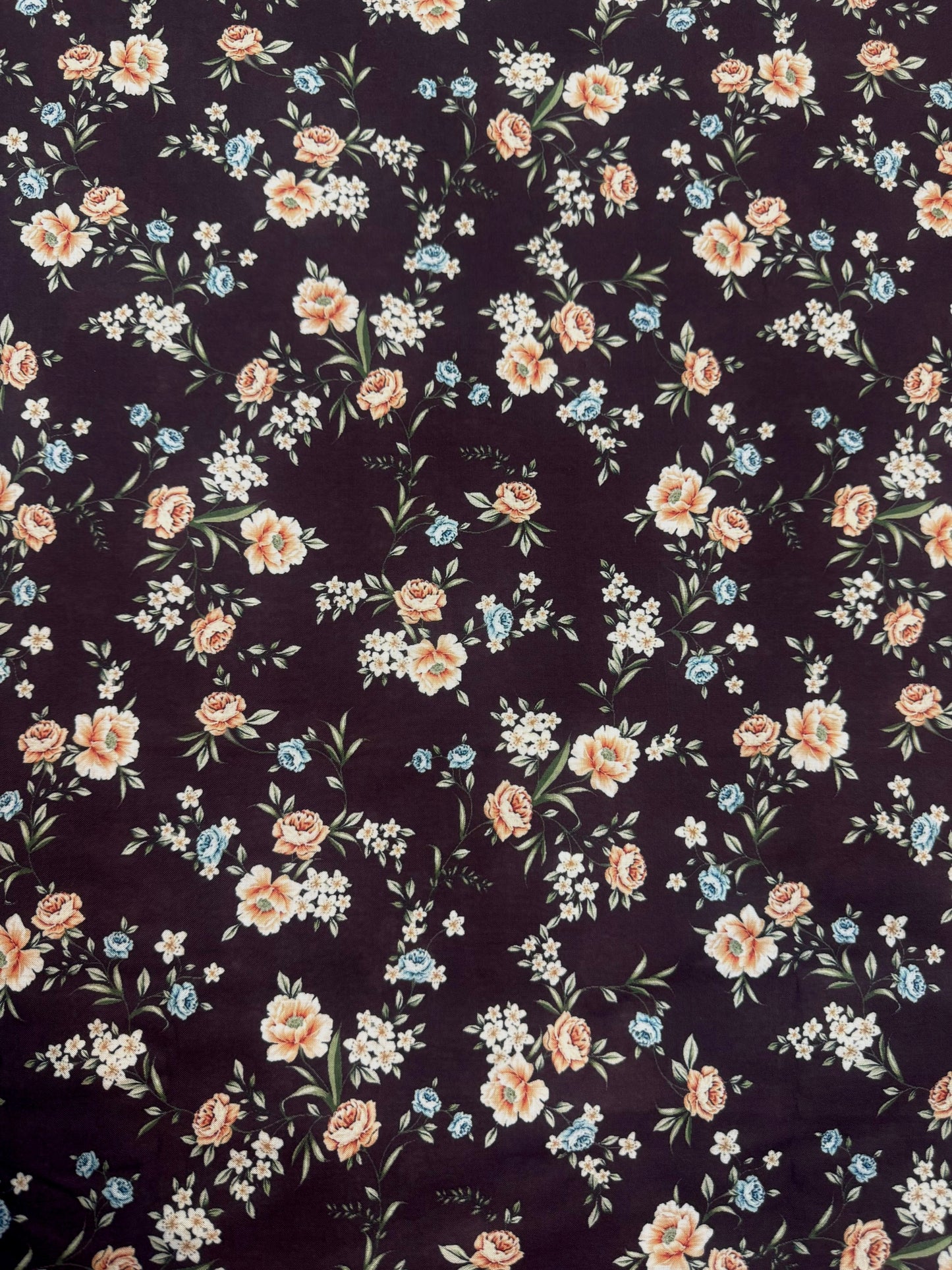 (Unstitched) Floral Printed Cotton Fabric for Dresses | Gowns (3.5Meter)