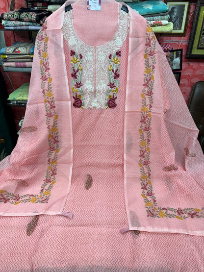 Cotton Suit with Applique Work