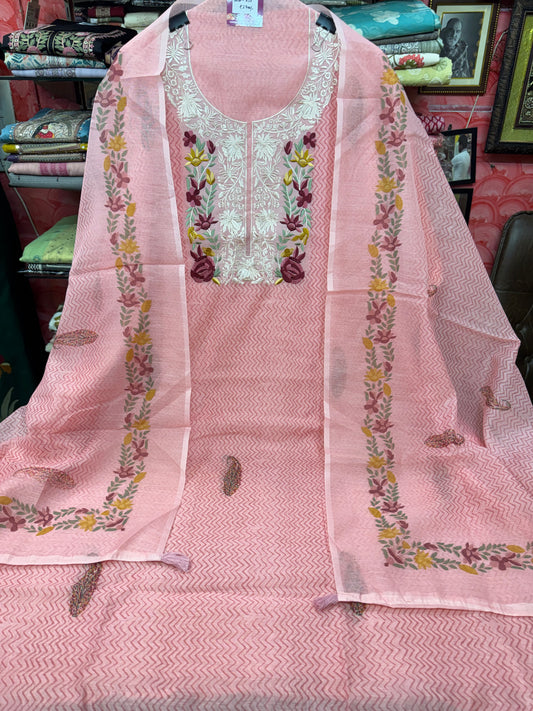 Cotton Suit with Applique Work