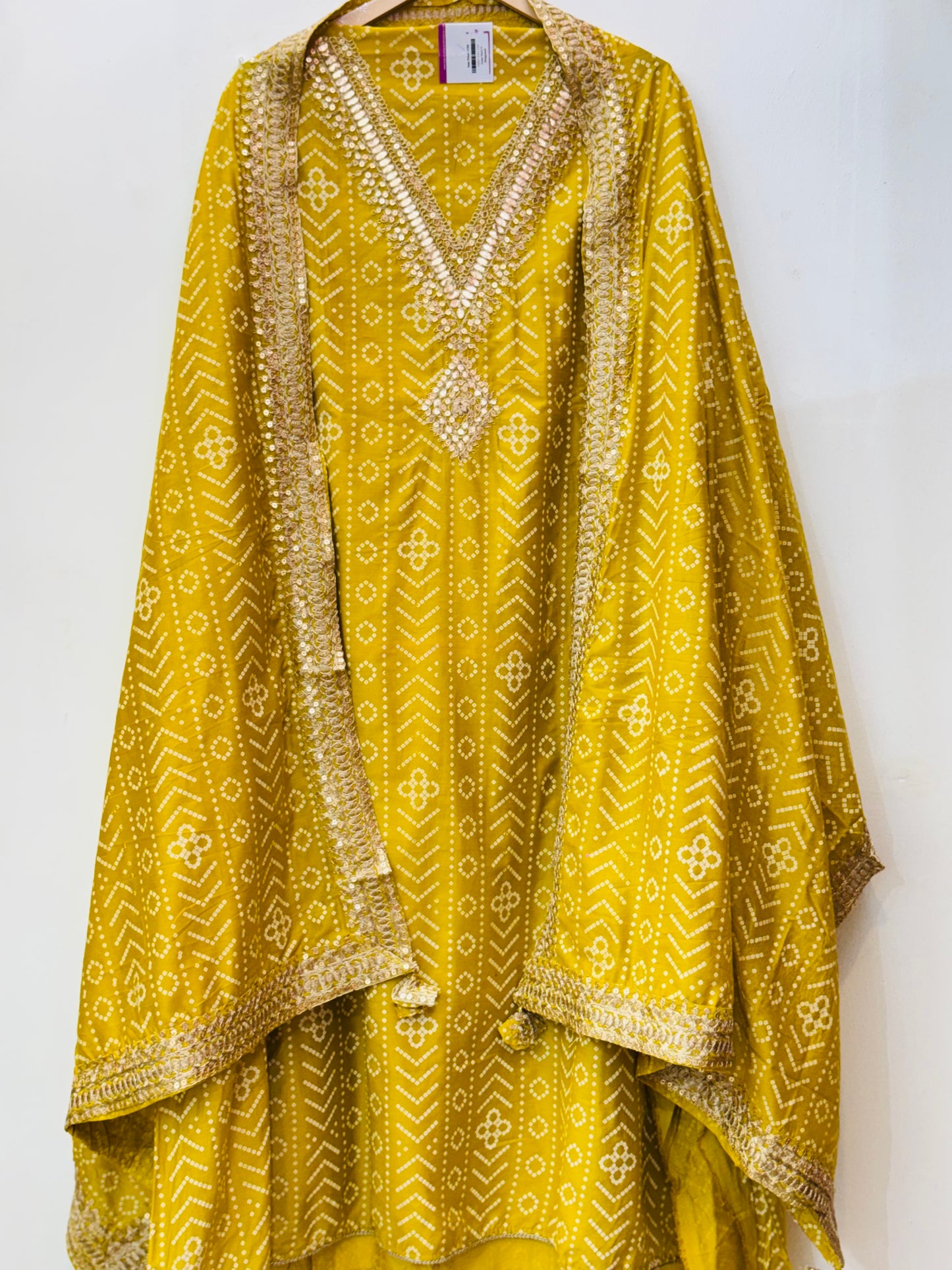 Cotton Silk Gotta Patti Work Suit