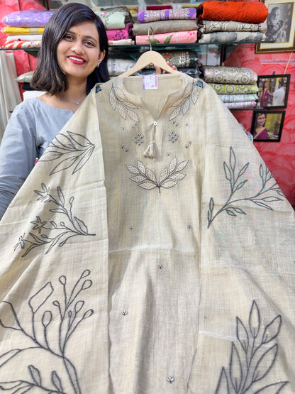 Beige Hand Crafter Mul Suit