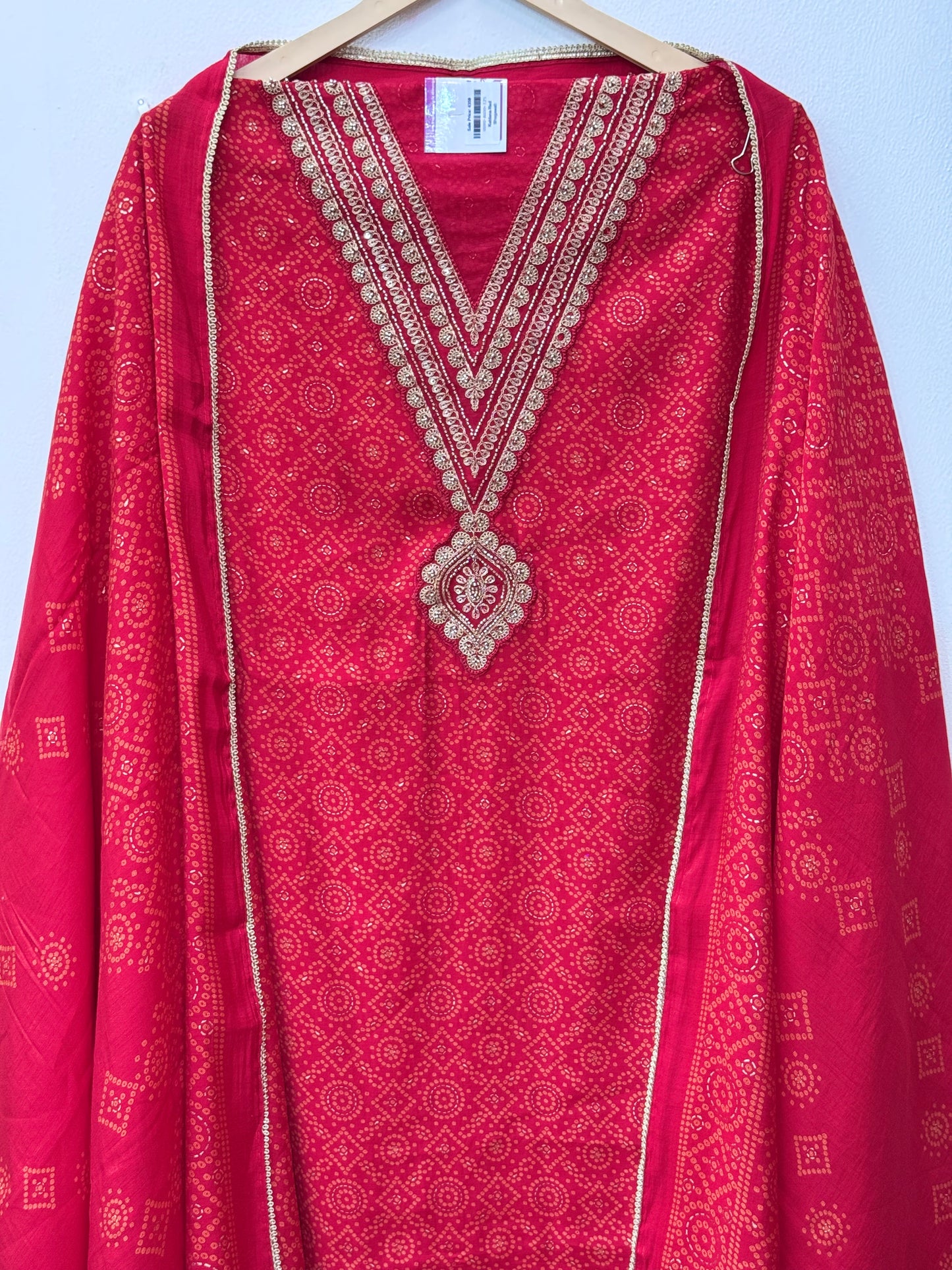 Karvachauth Special Deep Red Modal Silk Suit