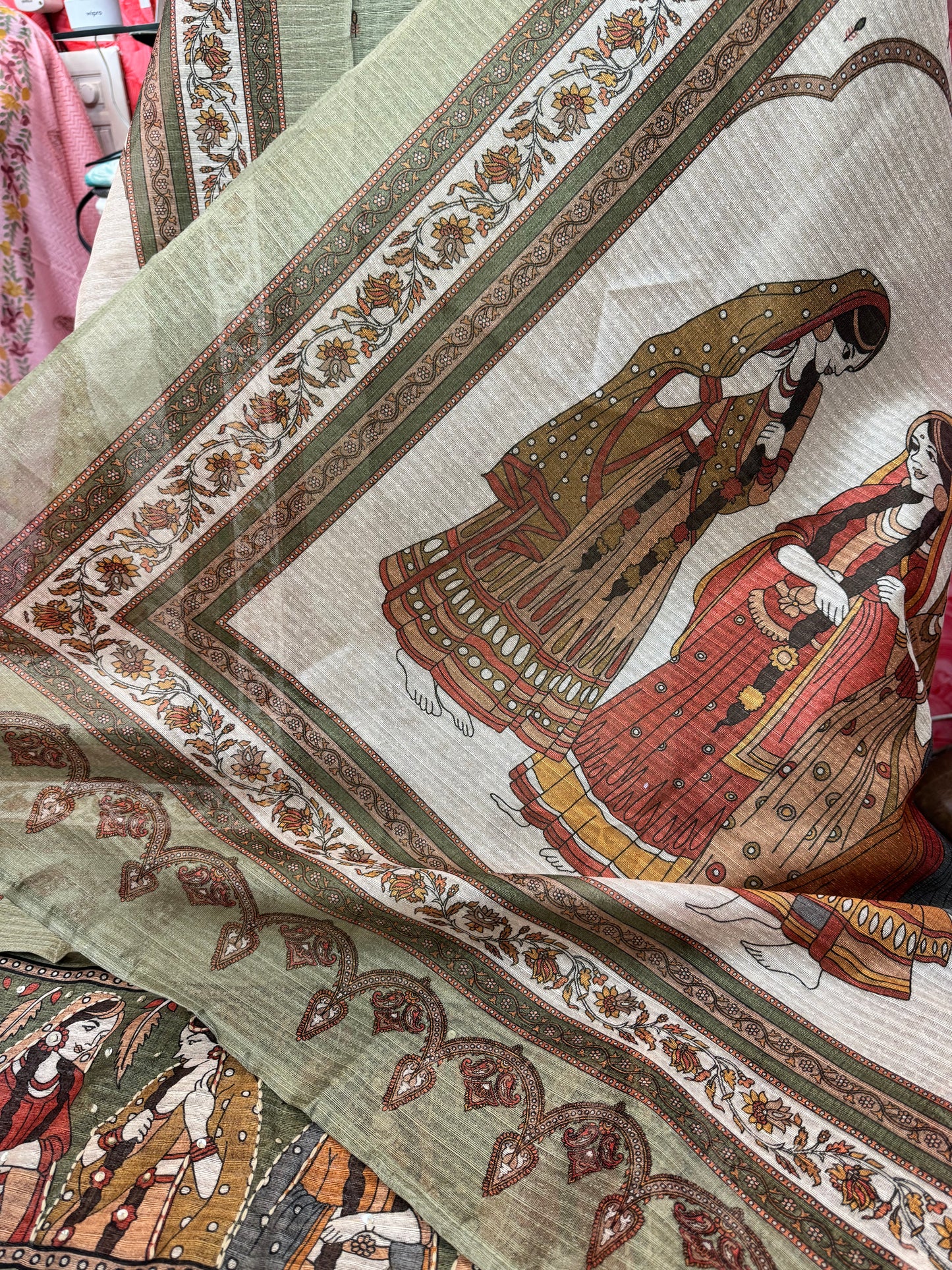 Madhubani Tussar Silk Suit
