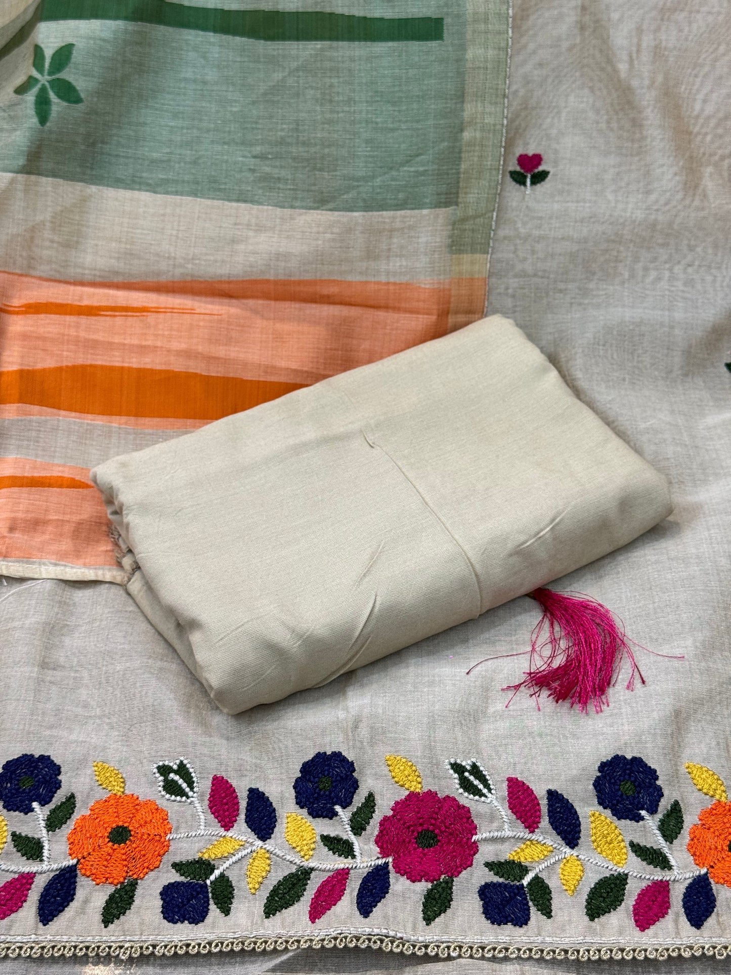 Hand Embroidered Jamdani Suit