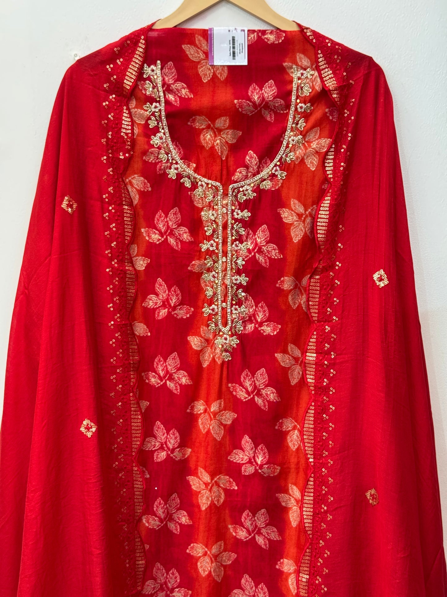 Karvachauth Special Deep Red Modal Silk Suit