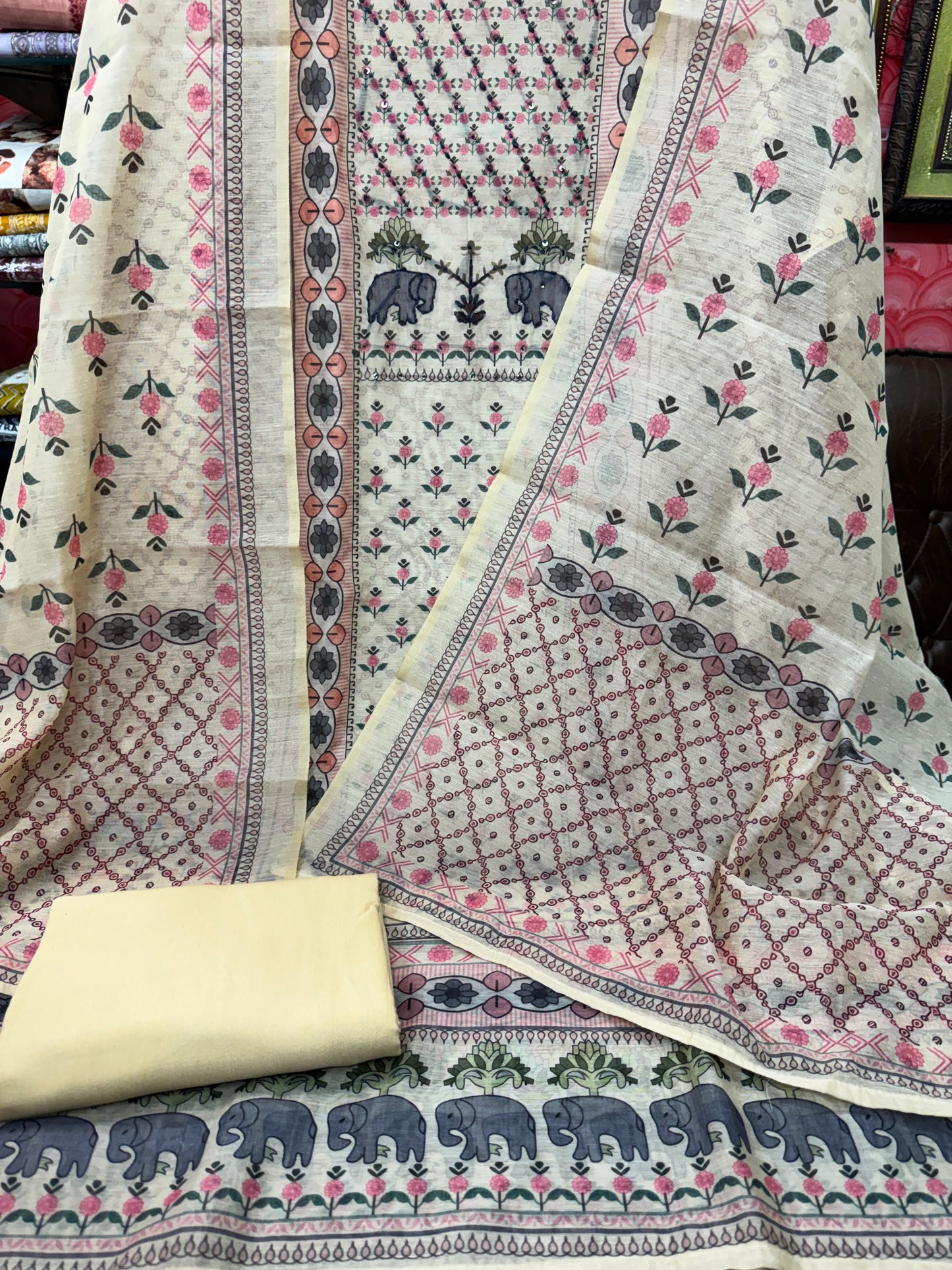 Designer Cotton Silk Suit