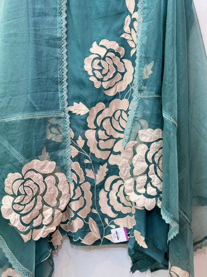 Designer Glass Organza Suit