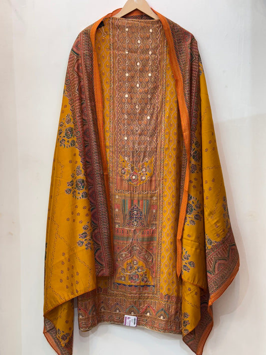 Embroidered Muslin Casual Wear Suit