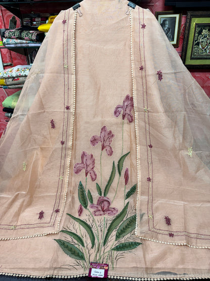 Embroidered Shimmer Kota Doria Suit