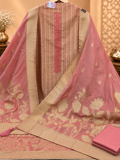 Premium Silk Suit with Embroidered Floral Dupatta & Designer Border | Elegant Festive Wear Suit for Women