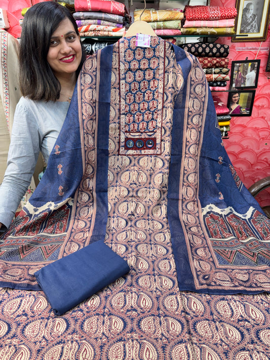 Cotton Suit with Real Mirror Designing