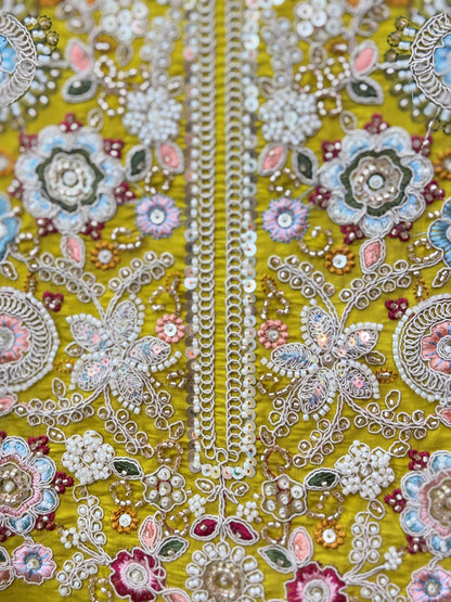 Designer Silk Suit with Hand Embroidery