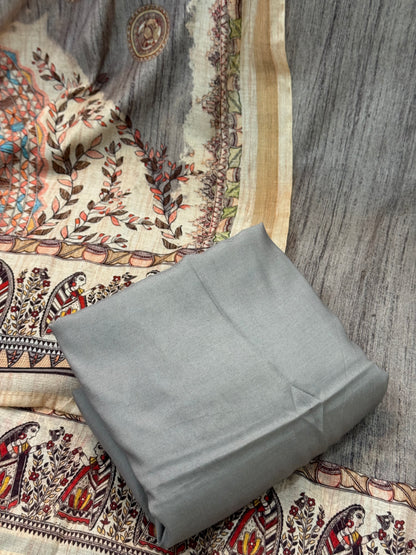 Madhubani Maheshwari Silk Siit