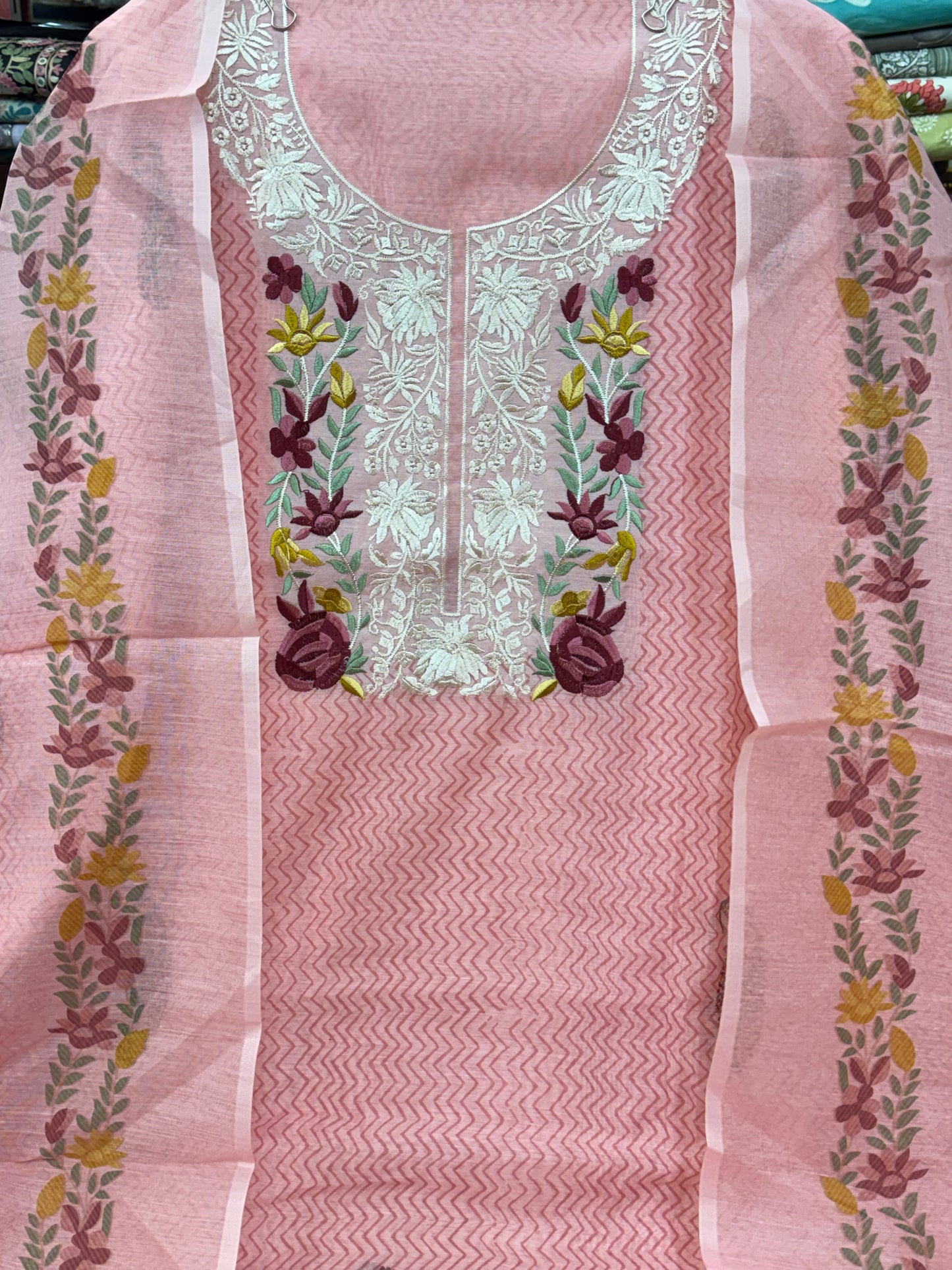 Cotton Suit with Applique Work