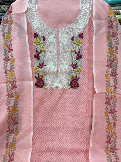 Cotton Suit with Applique Work