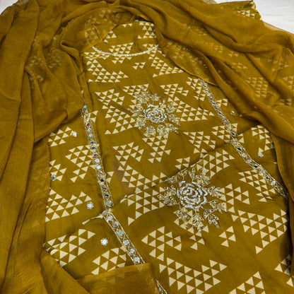 Beautiful Hand Embroidered Georgette Suit