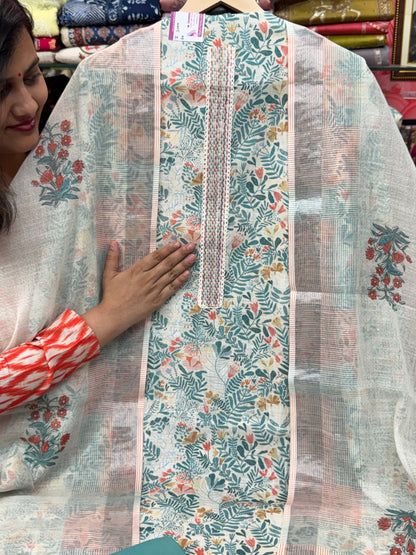 Printed Soft Linen Suit