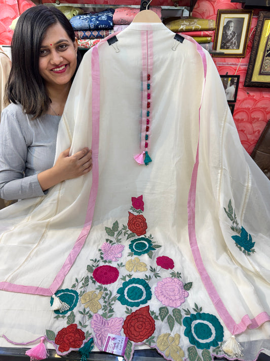 Designer Mulmul Suit (Handmade)