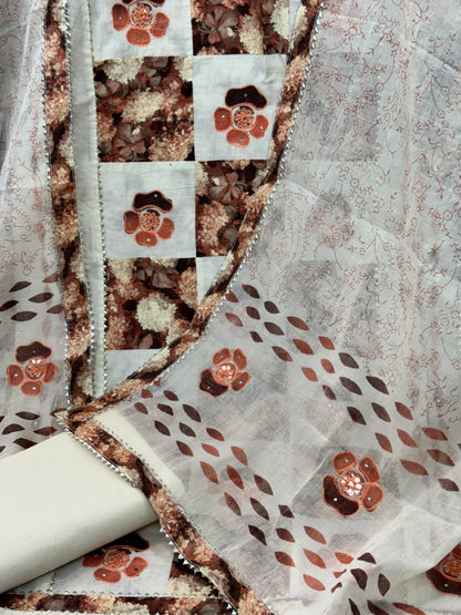 Pure Cotton Suit with Applique work