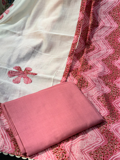 Pure Cotton Suit with Ceochet Lace Designing