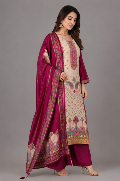 Beautiful Silk 3pc Suit Set