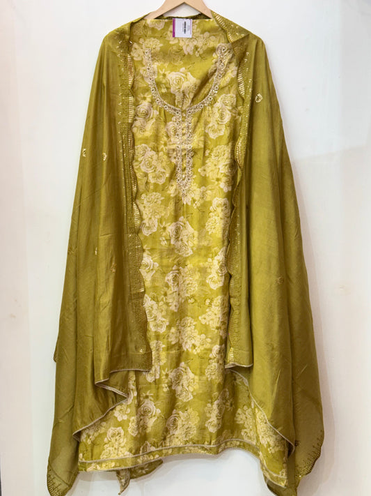 Beautiful Modal Silk Suit with Hand Embroidery